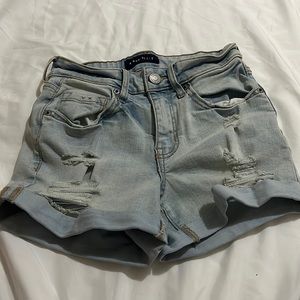 Aeropostale Denim High Rise Midi shorts